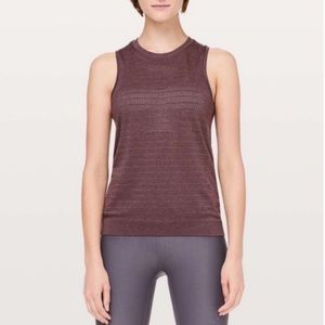 Lululemon maroon mesh tank top size 6